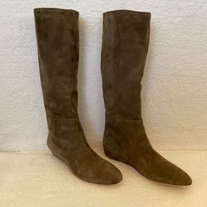 Loeffler Randall womens suede boots sz 10.5 or 11 wedge heel